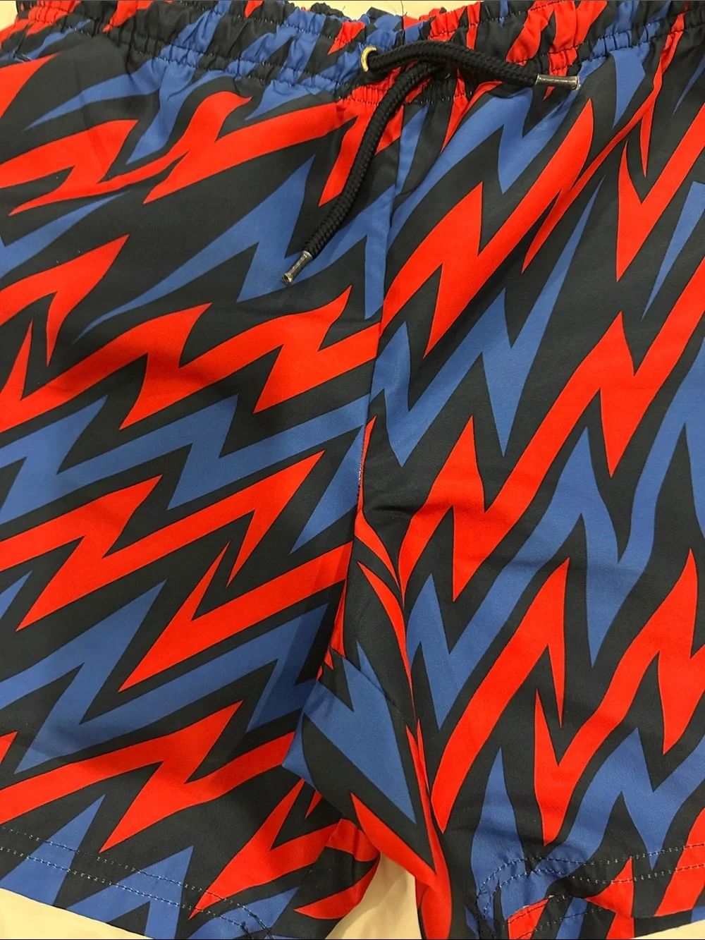 DSG Red & Blue Zigzag Kids Shorts